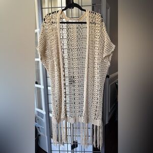 Boston Proper Cover-up, kimono, Cardigan. Size S in a natural camel color.